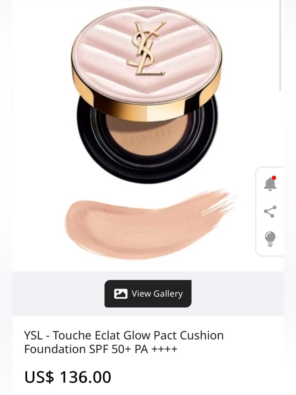 NEW YSL TOUCHE ÉCLAT GLOW-PACT CUSHION B20-Ivory - Picture 2 of 9